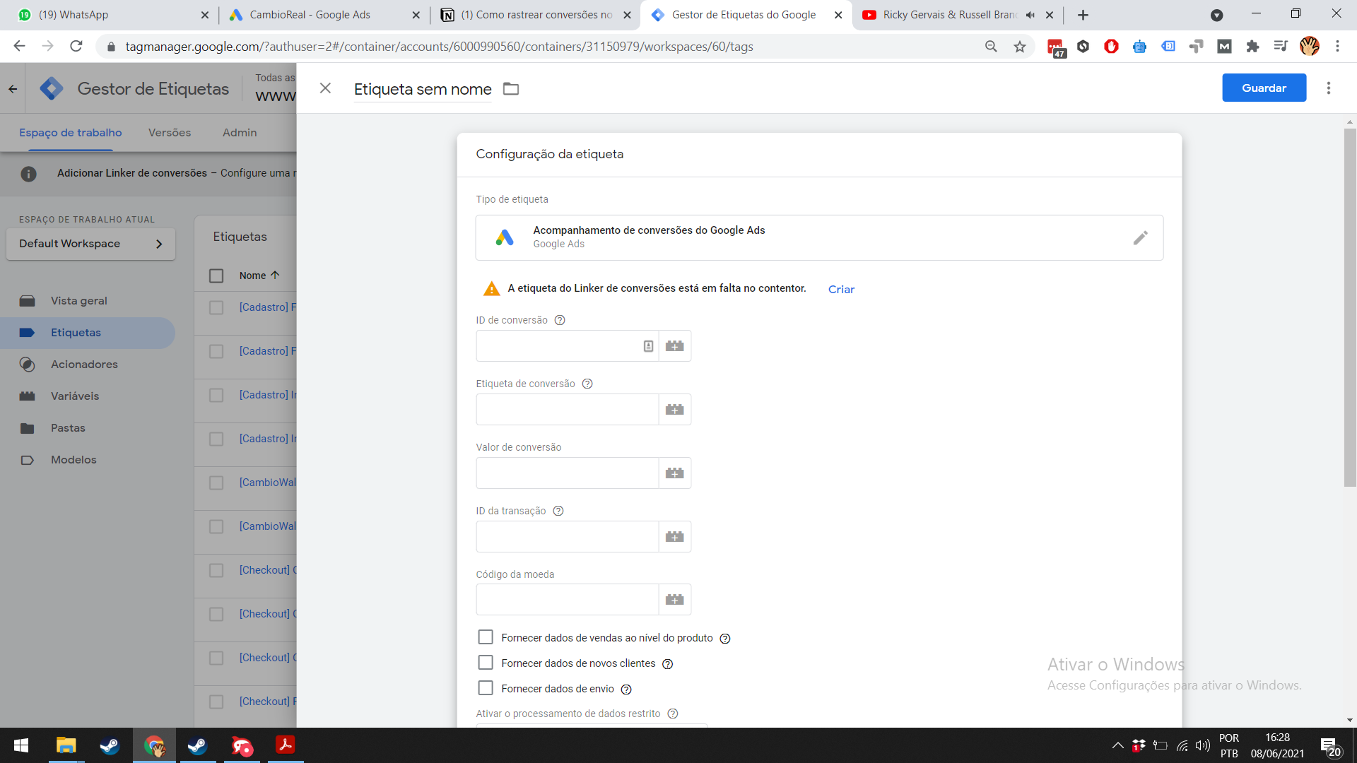 acompanhamento de conversões do google ads